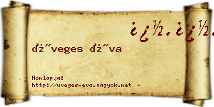 Üveges Éva névjegykártya