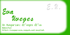 eva uveges business card